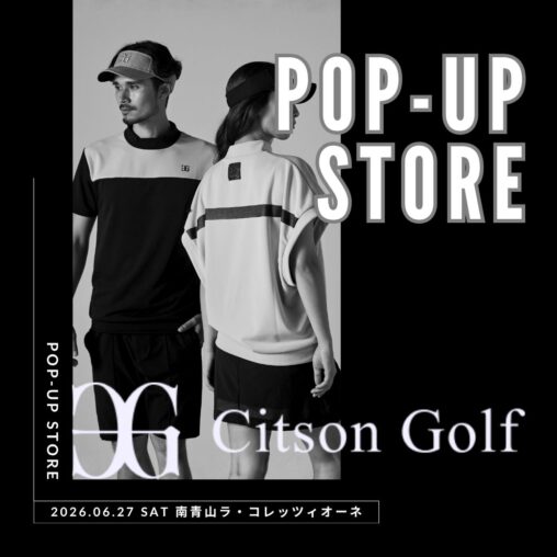 ゴルフアパレル POP UP STORE 告知クリエイティブ
