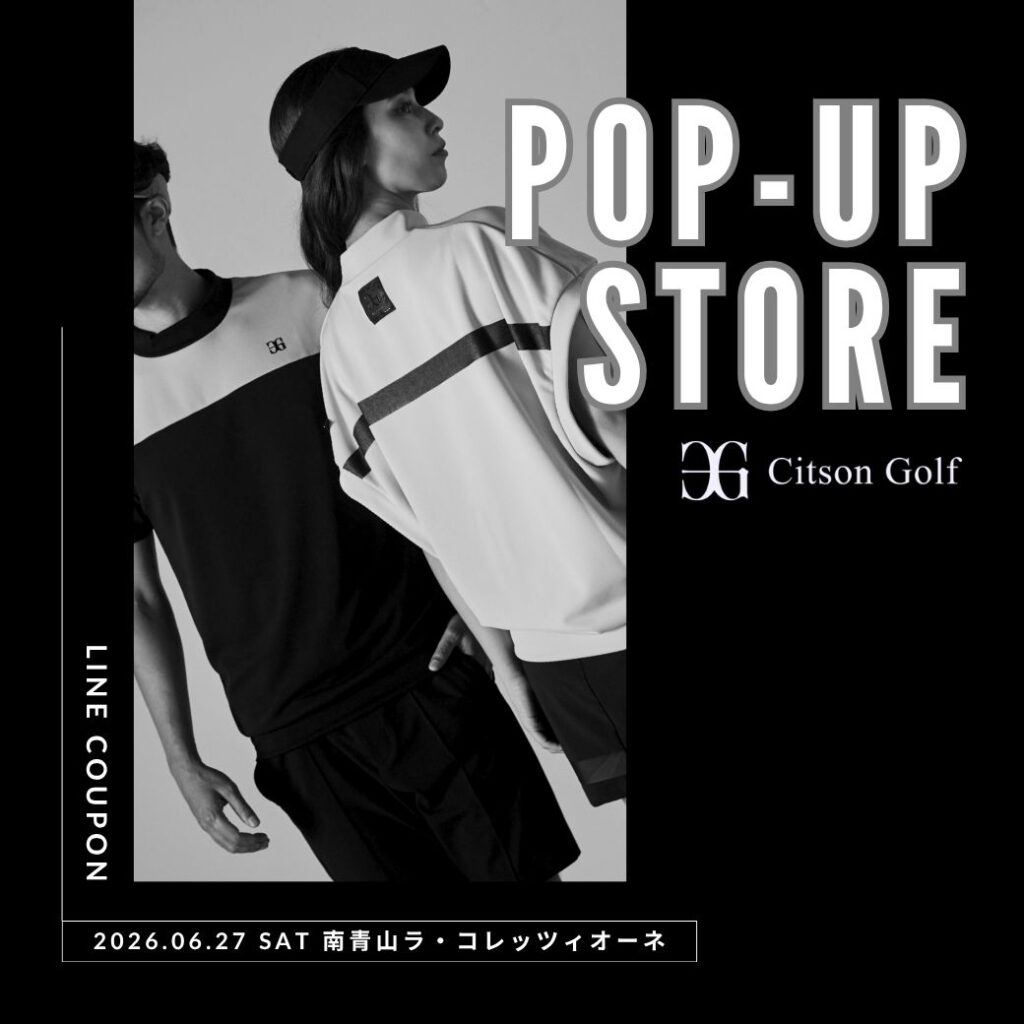 ゴルフアパレル POP UP STORE 告知クリエイティブ