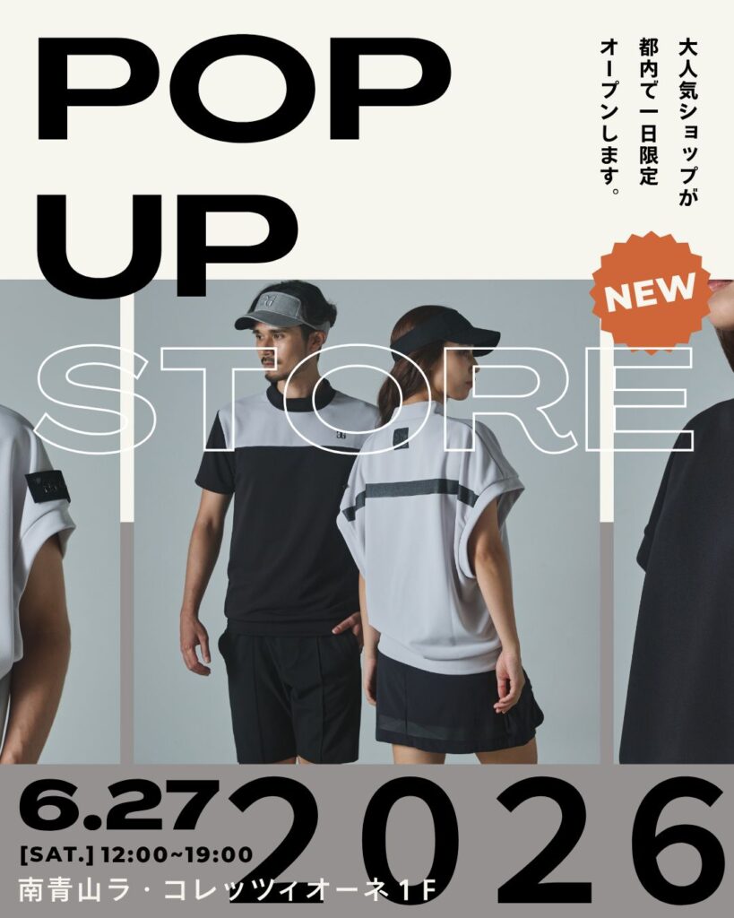 ゴルフアパレル POP UP STORE 告知クリエイティブ