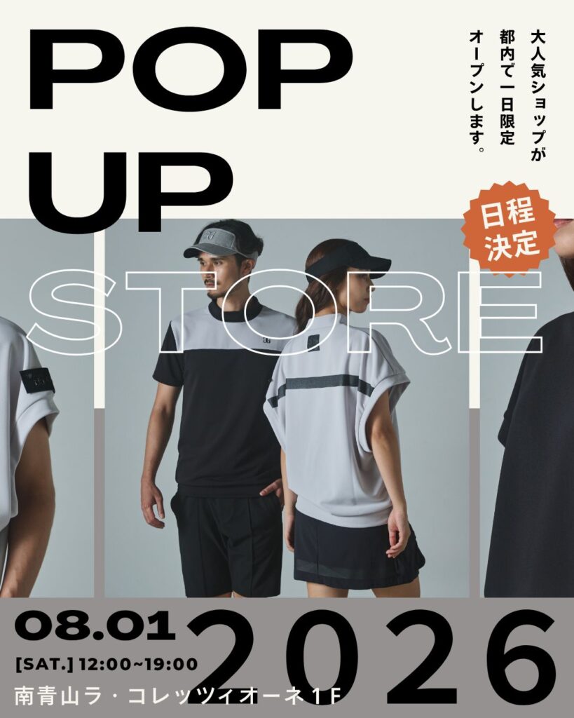 ゴルフアパレル POP UP STORE 告知クリエイティブ