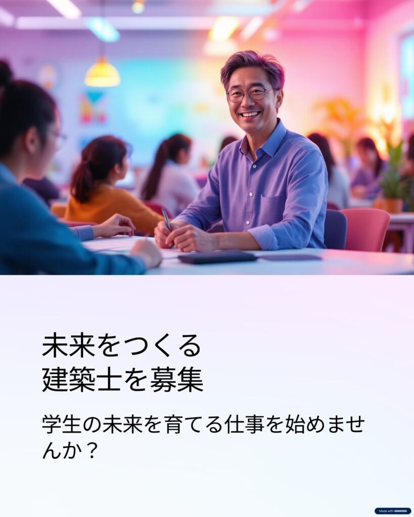 専門学校 建築士採用 Instagramカルーセル