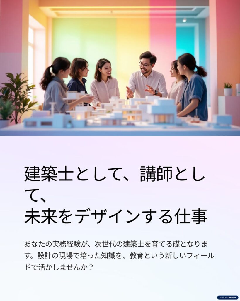 専門学校 建築士採用 Instagramカルーセル